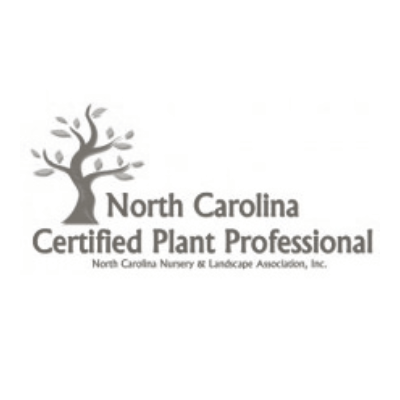 Logo for North Carolina Certified Plant Professional, featuring a stylized tree and text for North Carolina Nursery & Landscape Association, Inc.